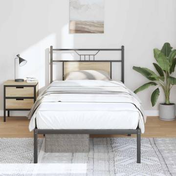 Sonoma Oak Bed Frame 90x190 cm - Stylish & Durable Design