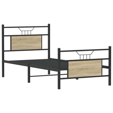 Sonoma Oak Bed Frame 75x190 cm - Small Single | Hipo Market