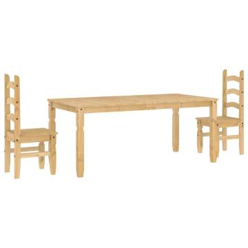 3 Piece Dining Set Panama Solid Wood Pine - Durable & Stylish