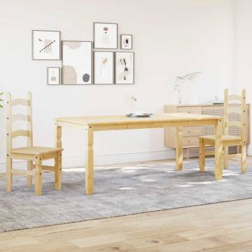 3 Piece Dining Set Panama Solid Wood Pine - Durable & Stylish