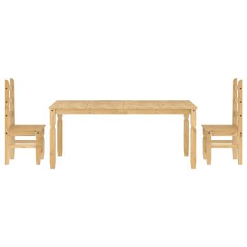 3 Piece Dining Set Panama Solid Wood Pine - Durable & Stylish