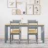 5 Piece Dining Set Panama Grey Solid Wood Pine - Hipomarket