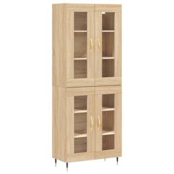 Stylish Highboard Sonoma Oak | Durable Engineered Wood