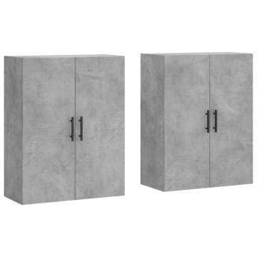 Concrete Grey Wall Mounted Cabinets - 2 pcs | HipoMarket UK