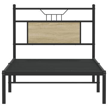 Sonoma Oak Bed Frame 75x190 cm - Small Single Engineered Wood