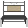 Sonoma Oak Bed Frame 75x190 cm - Small Single Engineered Wood