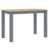 3 Piece Dining Set Panama Grey Solid Wood Pine | Hipomarket