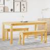  3 Piece Dining Set Panama Solid Wood Pine Colour natural Length 160 cm Model 2x bench Number of 1 