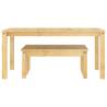 3 Piece Dining Set Panama Solid Wood Pine - Stylish & Durable