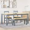  4 Piece Dining Set Panama Grey Solid Wood Pine Colour grey Length 180 cm Model bench + 2x chair Number of 1 