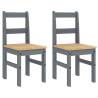 4 Piece Panama Grey Solid Wood Pine Dining Set - Hipomarket