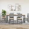  7 Piece Dining Set Panama Grey Solid Wood Pine Colour grey Length 180 cm Model 6x chair Number of 1 