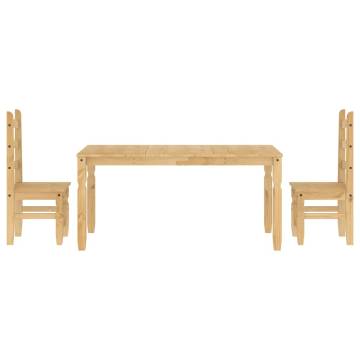 3 Piece Dining Set Panama - Solid Wood Pine | HipoMarket