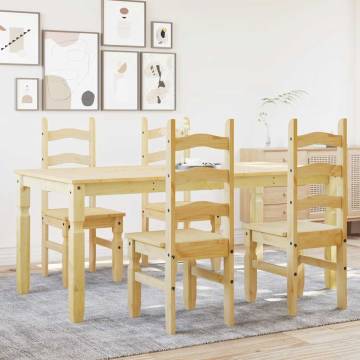 5 Piece Dining Set Panama Solid Wood Pine - Hipomarket UK