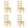 5 Piece Dining Set Panama Solid Wood Pine - Hipomarket UK