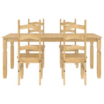 5 Piece Dining Set Panama Solid Wood Pine - Hipomarket UK