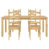 5 Piece Dining Set Panama Solid Wood Pine - Hipomarket UK