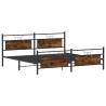 Metal Bed Frame Smoked Oak 193x203 cm | Hipo Market