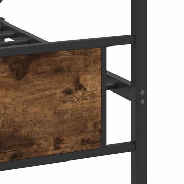 Metal Bed Frame Smoked Oak 193x203 cm | Hipo Market