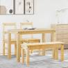  4 Piece Dining Set Panama Solid Wood Pine Colour natural Length 117 cm Model bench + 2x chair Number of 1 