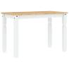 5 Piece Dining Set Panama - White Solid Wood Pine - HipoMarket