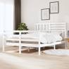 White Solid Wood Bed Frame 135x190 cm Double - Stylish & Durable