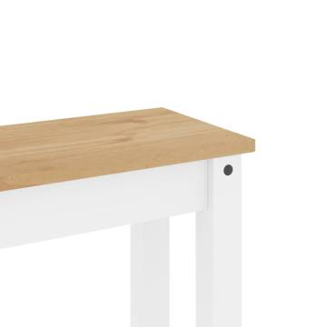 3 Piece Dining Set Panama - White Solid Wood Pine | Hipo Market