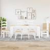  7 Piece Dining Set Panama White Solid Wood Pine Colour white Length 180 cm Number of 1 Number of Pieces 6 