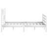 White Solid Wood Bed Frame 135x190 cm Double - Stylish & Durable