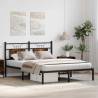 Smoked Oak King Size Bed Frame - 150x200 cm | Hipomarket