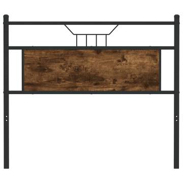 Stylish Smoked Oak Headboard | Durable Engineered Wood & Steel