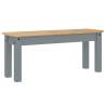 3 Piece Panama Grey Solid Wood Dining Set - Hipomarket UK