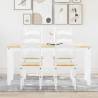  5 Piece Dining Set Panama White Solid Wood Pine Colour white Length 160 cm Number of 1 Number of Pieces 4 