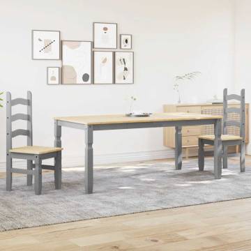 3 Piece Panama Grey Pine Dining Set - Durable & Stylish