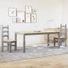  3 Piece Dining Set Panama Grey Solid Wood Pine Colour grey Length 180 cm Number of 1 Number of Pieces 2 