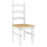 5 Piece Dining Set Panama - White Solid Wood Pine