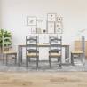  7 Piece Dining Set Panama Grey Solid Wood Pine Colour grey Length 180 cm Number of 1 Number of Pieces 6 