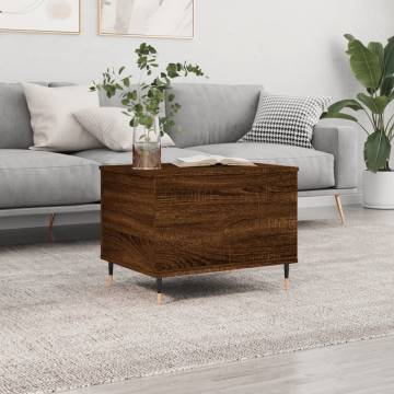 Elegant Brown Oak Coffee Table - 60x44.5 cm | HipoMarket