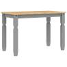 3 Piece Dining Set Panama Grey Solid Wood Pine - Hipo Market