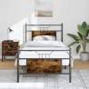  Bed Frame without Mattress Smoked Oak 75x190 cm Small Single Engineered Wood Colour smoked oak Size 75 x 190 cm Model with headboard & footboard 