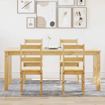 5 Piece Dining Set Panama – Solid Wood Pine | HipoMarket