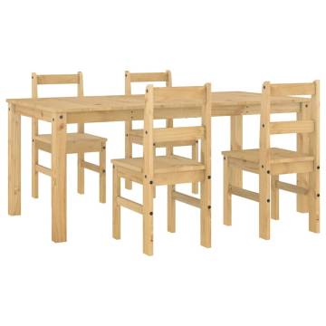 5 Piece Dining Set Panama – Solid Wood Pine | HipoMarket