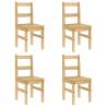 5 Piece Dining Set Panama – Solid Wood Pine | HipoMarket