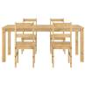 5 Piece Dining Set Panama – Solid Wood Pine | HipoMarket