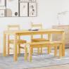  4 Piece Dining Set Panama Solid Wood Pine Colour natural Length 160 cm Model bench + 2x chair Number of 1 