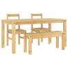 4 Piece Dining Set Panama Solid Wood Pine - Durable & Stylish