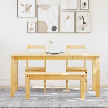 4 Piece Dining Set Panama Solid Wood Pine - Durable & Stylish