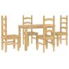 5 Piece Dining Set Panama | Solid Wood Pine - HipoMarket UK