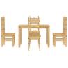 5 Piece Dining Set Panama | Solid Wood Pine - HipoMarket UK