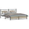  Bed Frame without Mattress Sonoma Oak 160x200 cm Engineered Wood Colour sonoma oak Size 160 x 200 cm Model with headboard & dual low footboard 